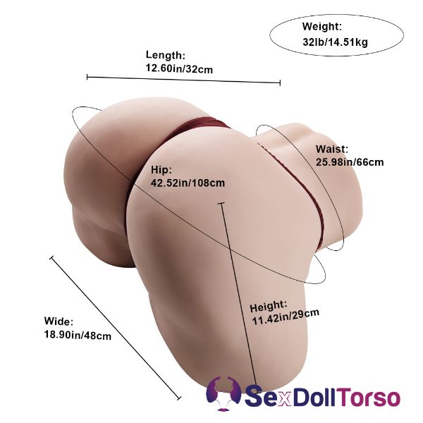 Show details for Grace 2.0: (32LB) Realistic Big Ass Torso Life-sized Hip Sex Doll Picture of Grace 2.0: (32LB) Realistic Big Ass Torso Life-sized Hip Sex Doll