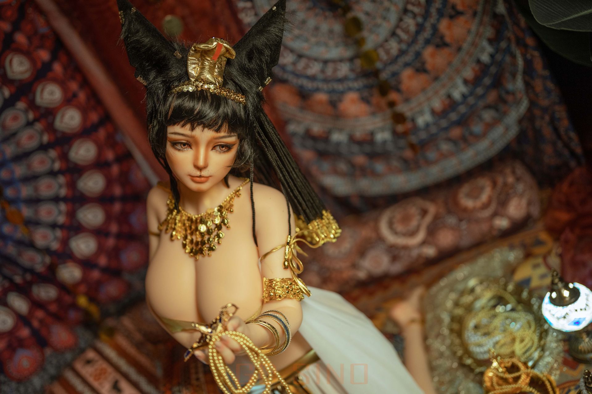 Picture of GD Sino 155cm/5ft1 L-cup Silicone Sex Doll – G155 Body + G1 Luozi (cat-like makeup) - Luozi