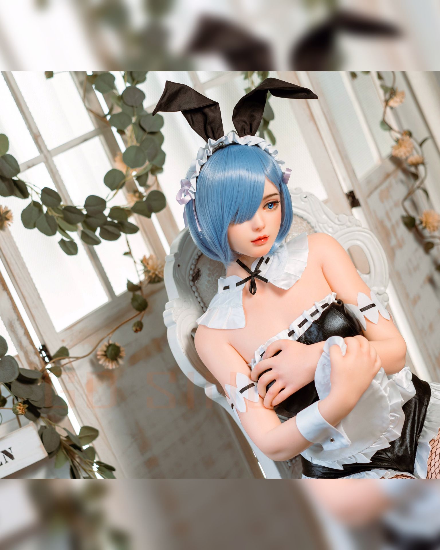 Picture of GD Sino 156cm/5ft1 C-cup Silicone Sex Doll – G1 Luozi (Cos Rem)