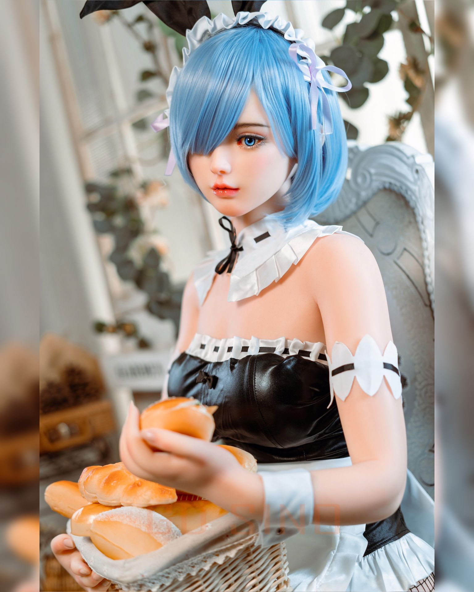 Picture of GD Sino 156cm/5ft1 C-cup Silicone Sex Doll – G1 Luozi (Cos Rem)