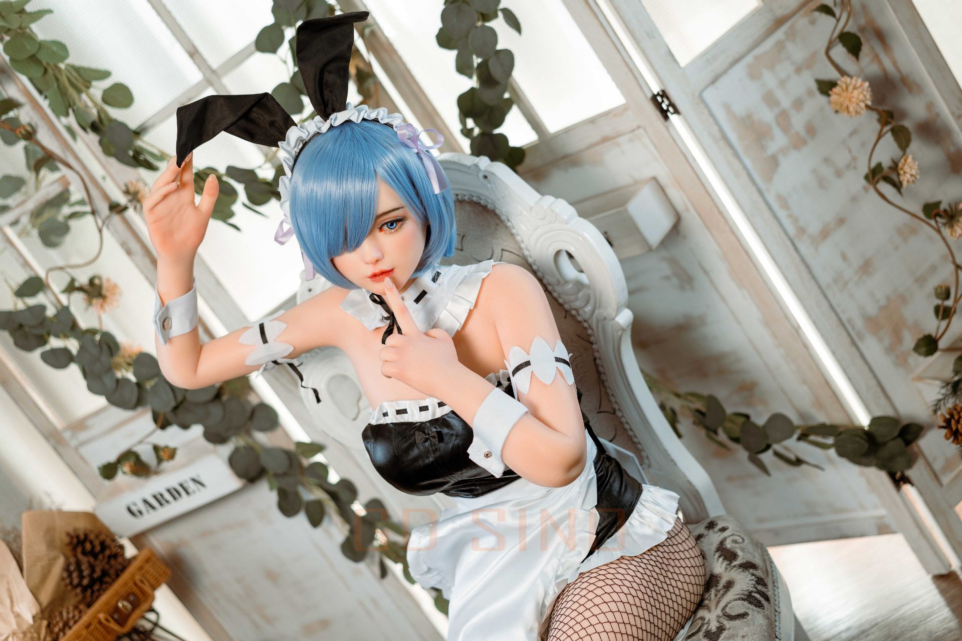 Picture of GD Sino 156cm/5ft1 C-cup Silicone Sex Doll – G1 Luozi (Cos Rem)