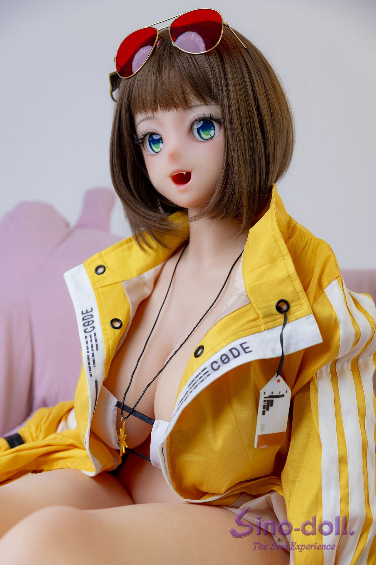 Picture of Soft Max Sino - Sino Dolls S143cm/4ft8 (Big breasts) C-Cup +S55 Linlan (R+S effect) in yellow jacket