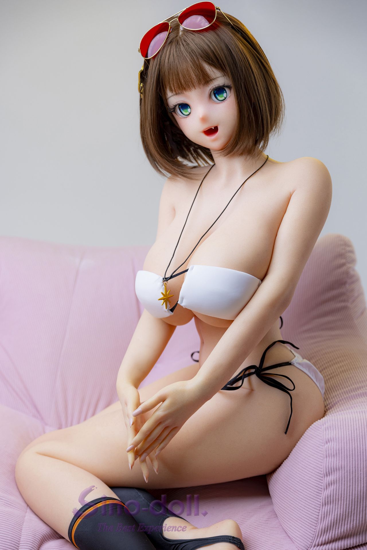 Picture of Soft Max Sino - Sino Dolls S143cm/4ft8 (Big breasts) C-Cup +S55 Linlan (R+S effect) in yellow jacket