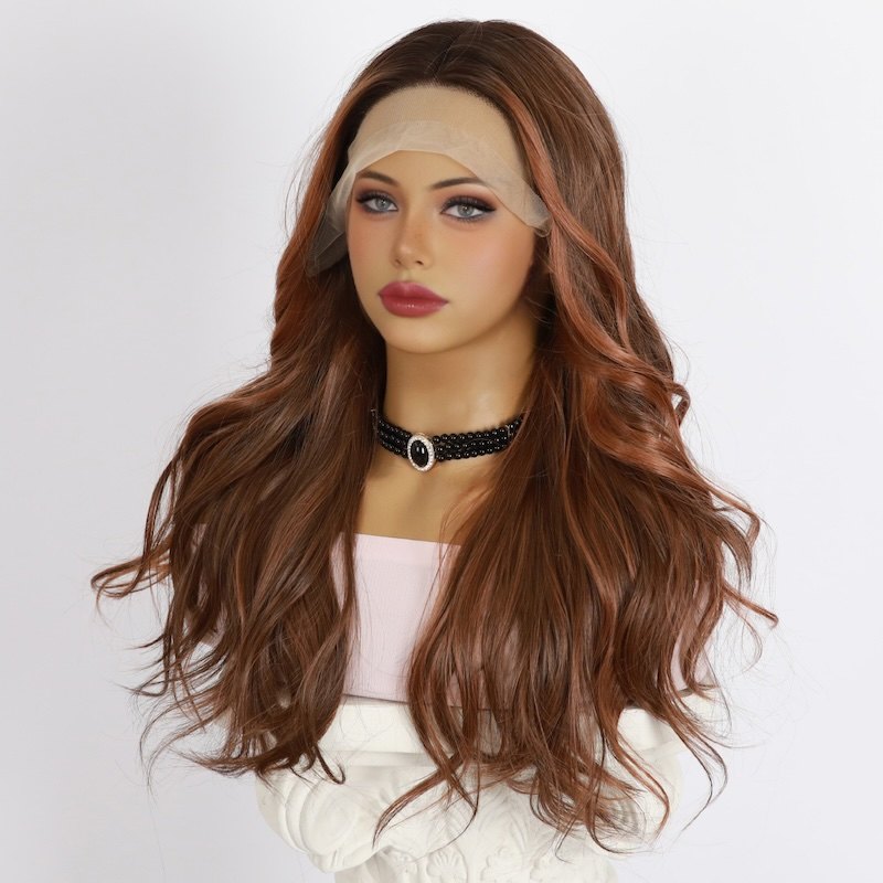 Picture of Brown Wavy Long Sex Doll Wig