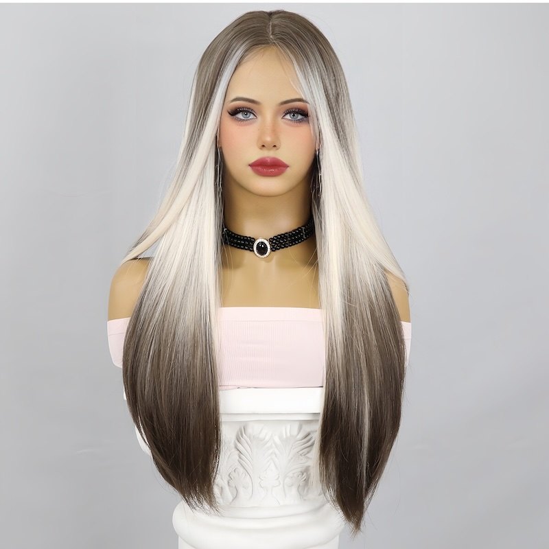 Picture of Dark Gray Gradient Sex Doll Wig
