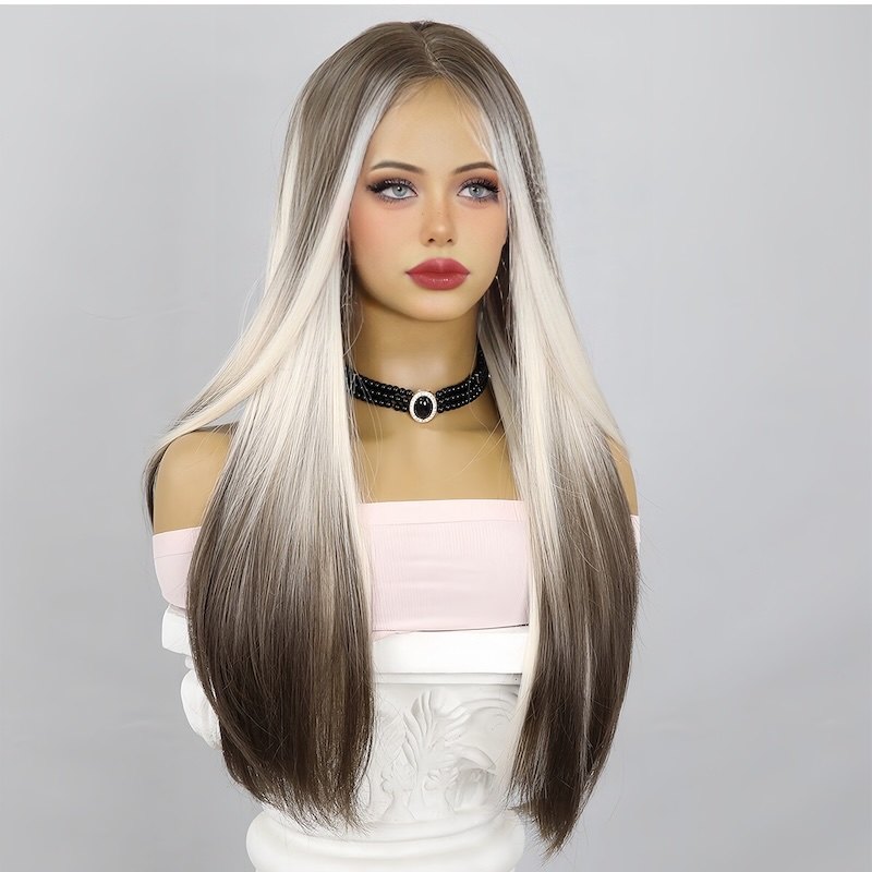 Picture of Dark Gray Gradient Sex Doll Wig
