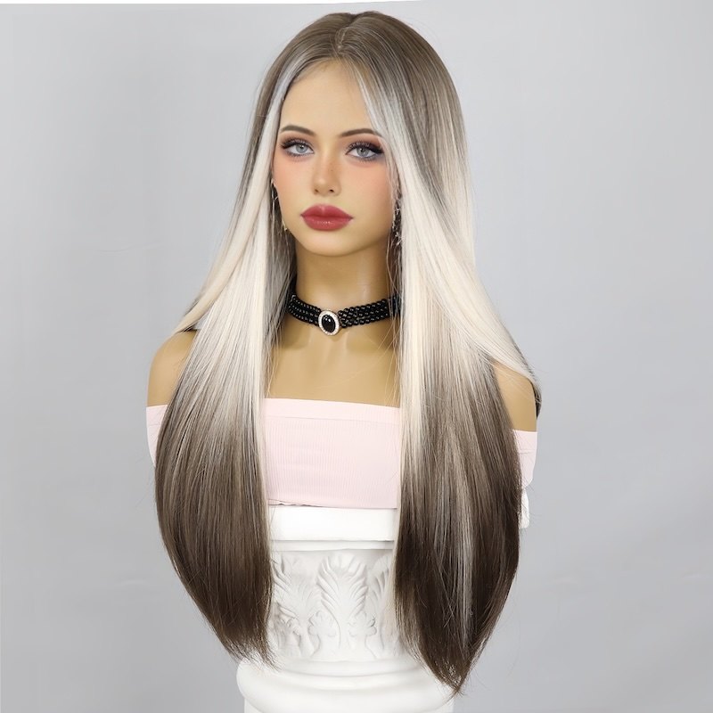 Picture of Dark Gray Gradient Sex Doll Wig