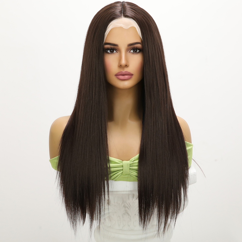 Picture of Black Long Straight Sex Doll Wig