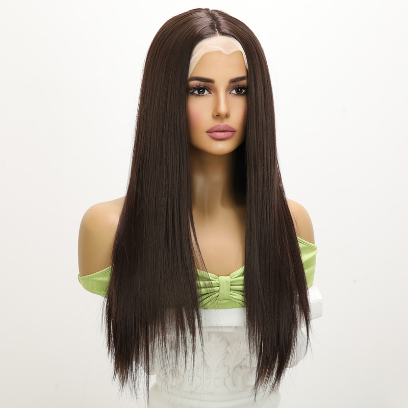 Picture of Black Long Straight Sex Doll Wig