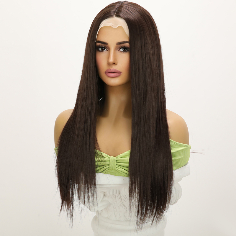 Picture of Black Long Straight Sex Doll Wig