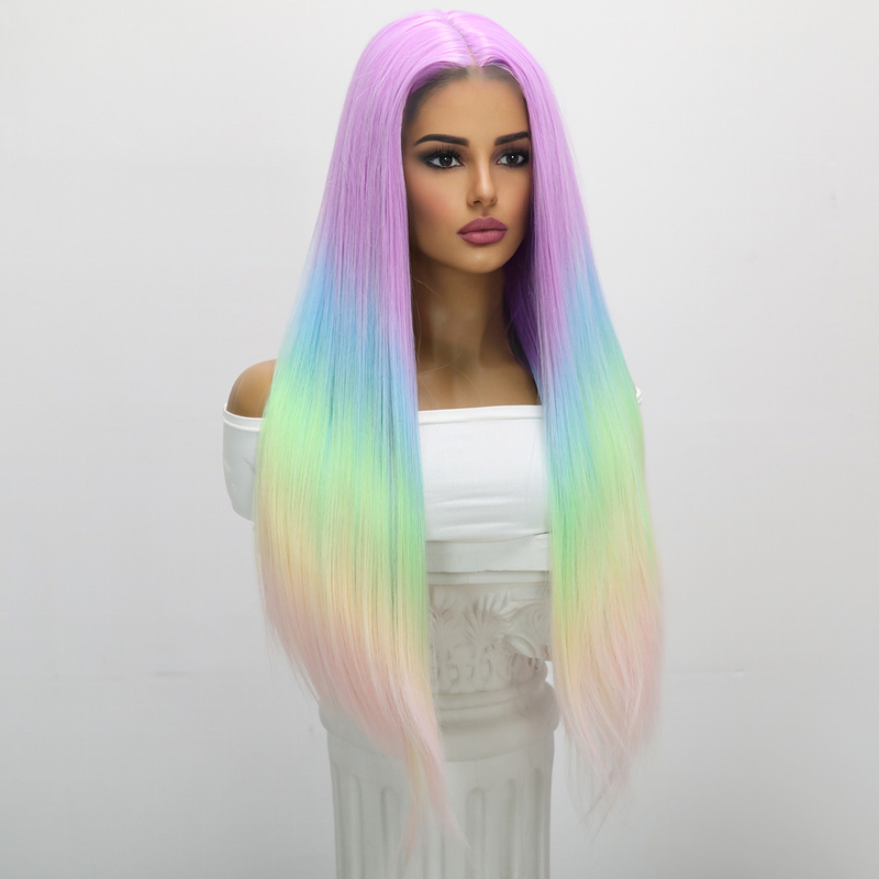 Picture of Rainbow Long Wig For Sex Doll