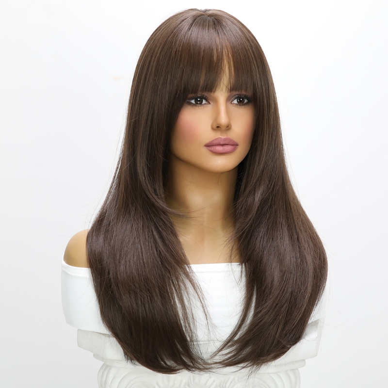 Picture of Cool Brown Long Sex Doll Wig