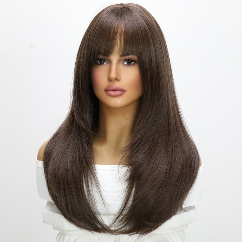 Picture of Cool Brown Long Sex Doll Wig