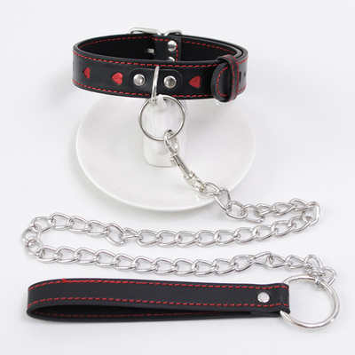 Picture of Leather Neck Choker with Chain