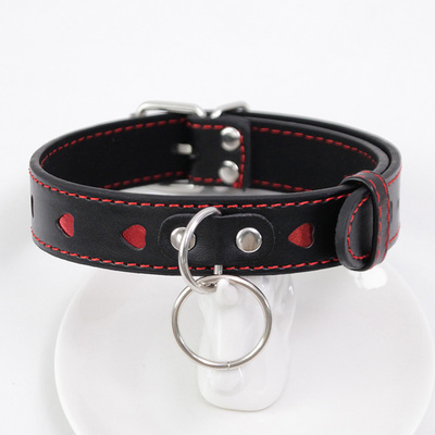 Picture of Leather Neck Choker with Chain