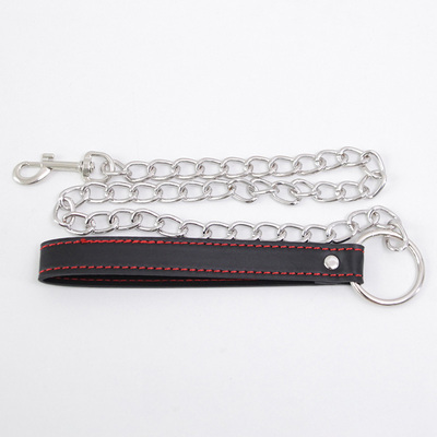 Picture of Leather Neck Choker with Chain