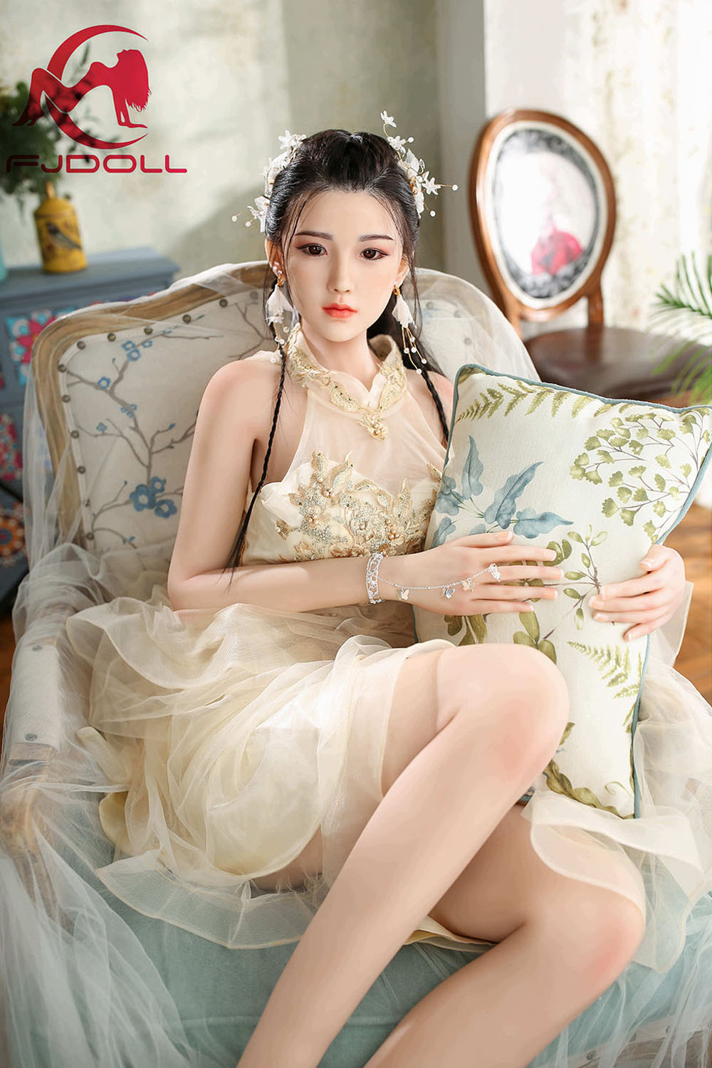 Picture of FJ Doll | 169cm/5ft7 D-Cup Silicone Head Sex Doll - Drelaine